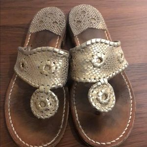 Jack Rogers Gold Sandals
